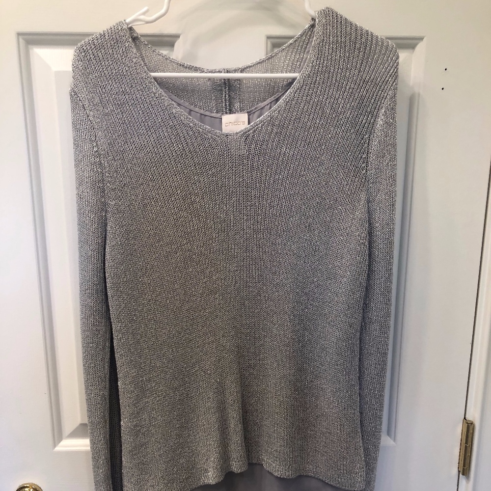 Chicos Long Sleeve Sweater Shirt
